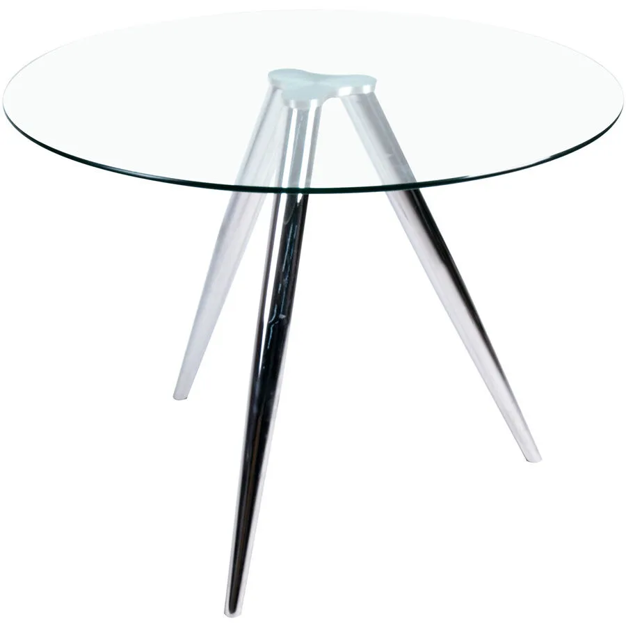 Esstisch rund Sparki Transparent Glas, Metall B 100 T 100 cm