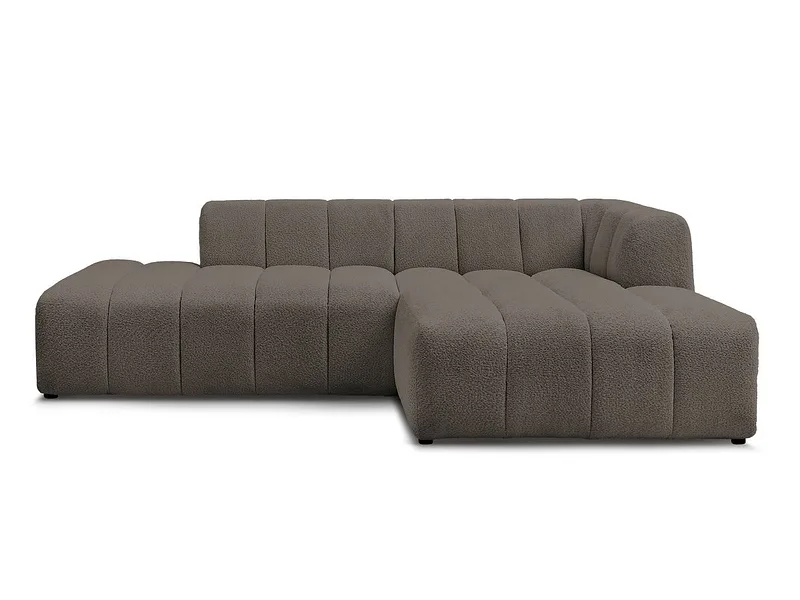Ecksofa BOBOCHIC ANNECY Boucle-Stoff rotbraun