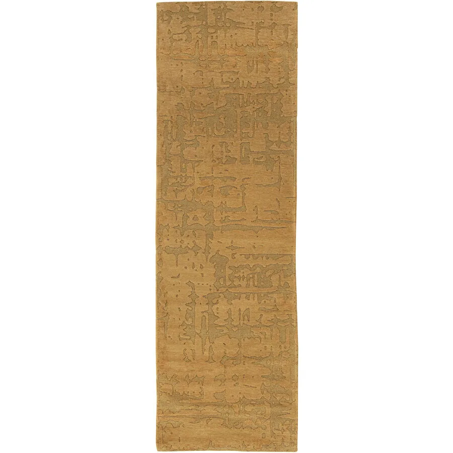 Teppich Baobab gold Polyester 80 x 250 cm