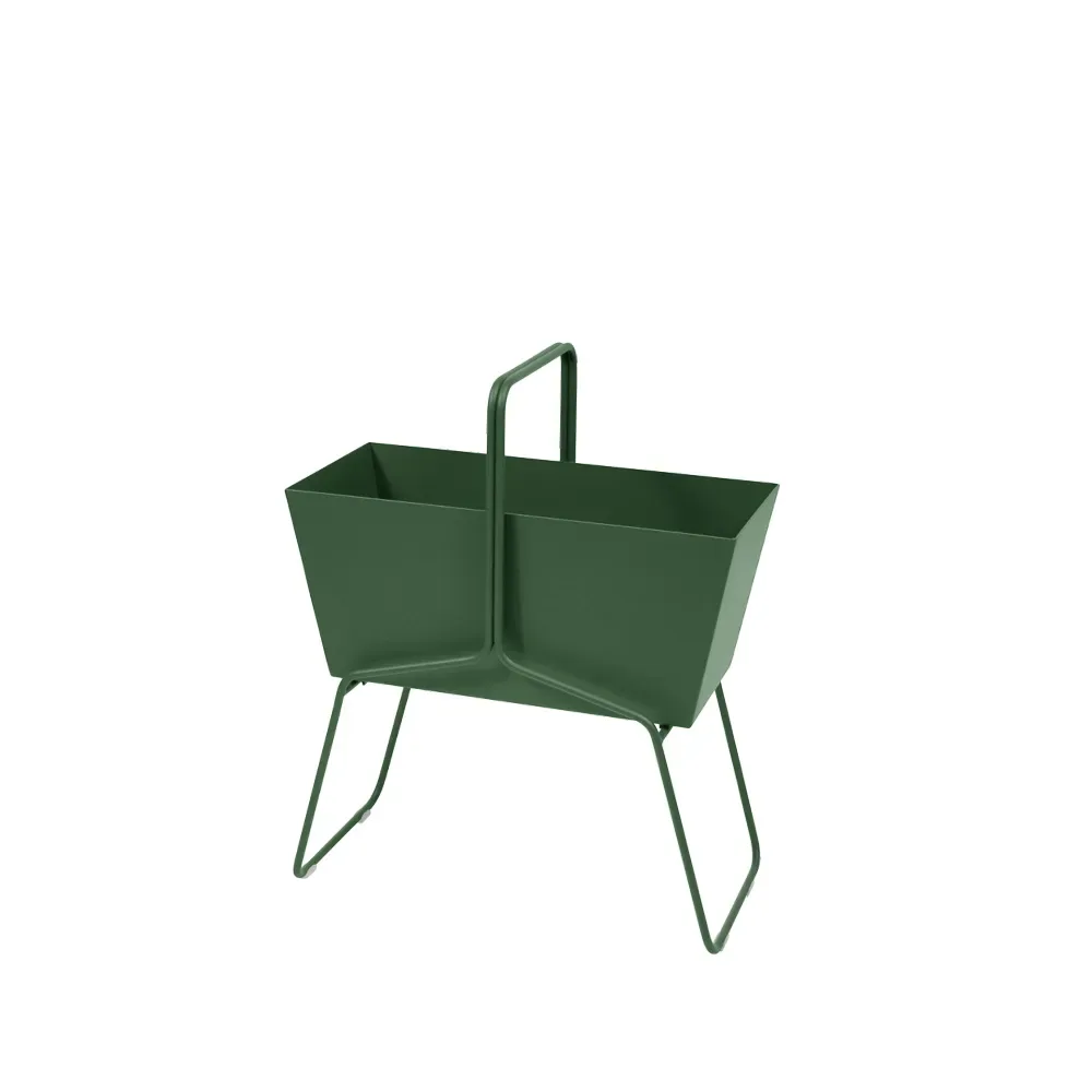 Fermob Basket high planteringsbox Cedar green (grön)