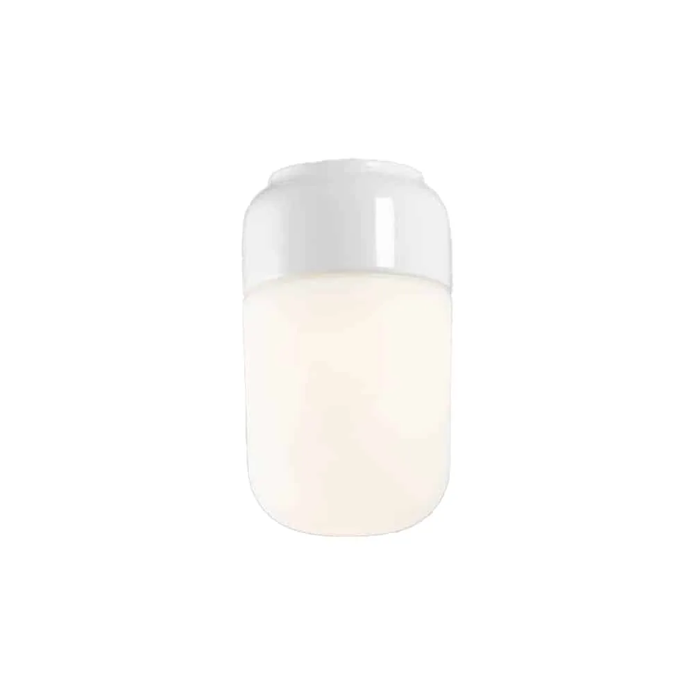 Ohm 100 Bastu 170mm Porslinsarmatur Vit med opalglas