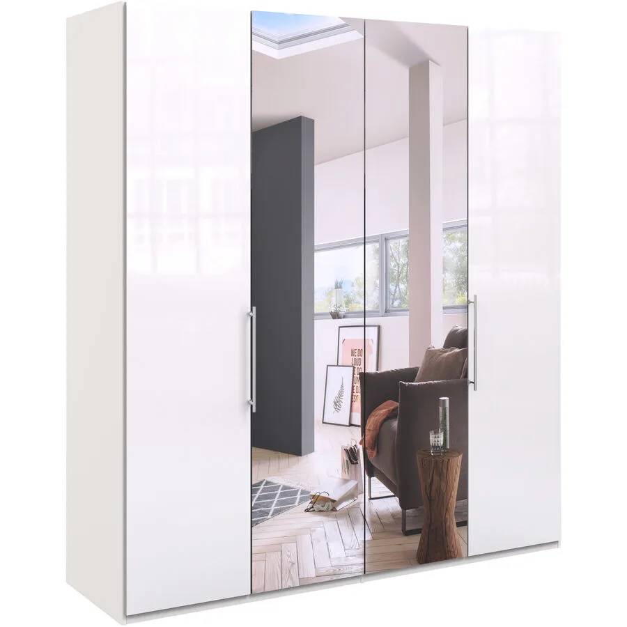 Kleiderschrank Folt weiss Holzwerkstoff B 200 cm