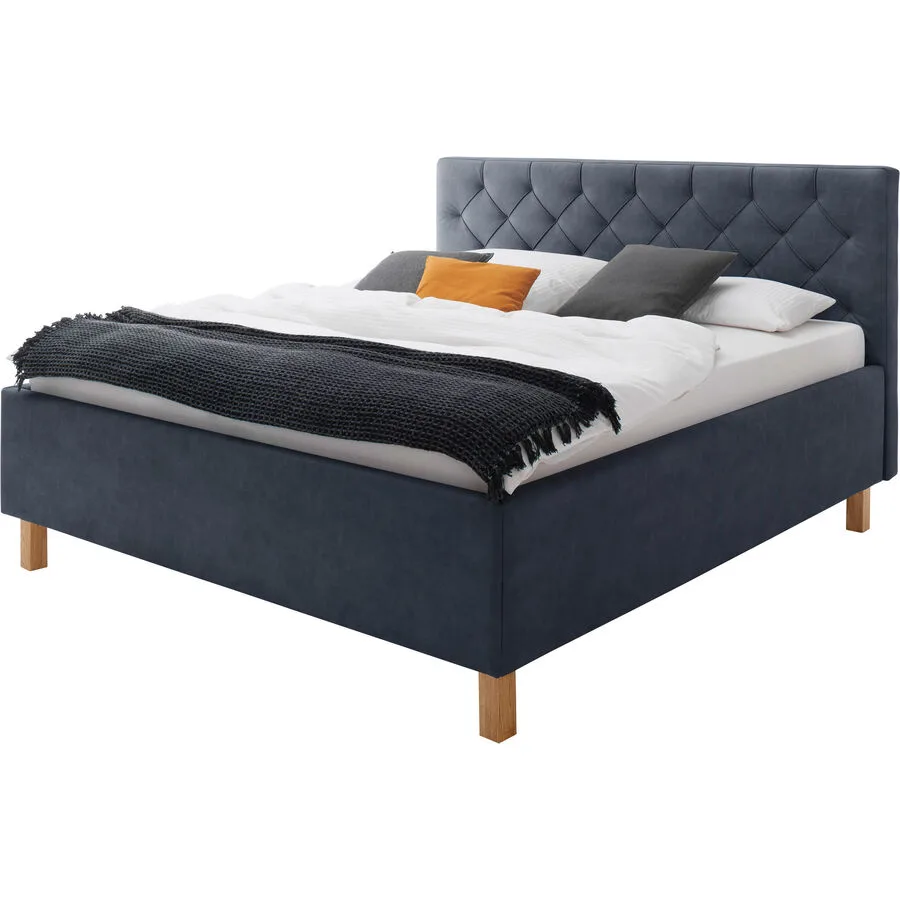 Bett Belial taubenblau Bezug Stoff 180 x 200 cm