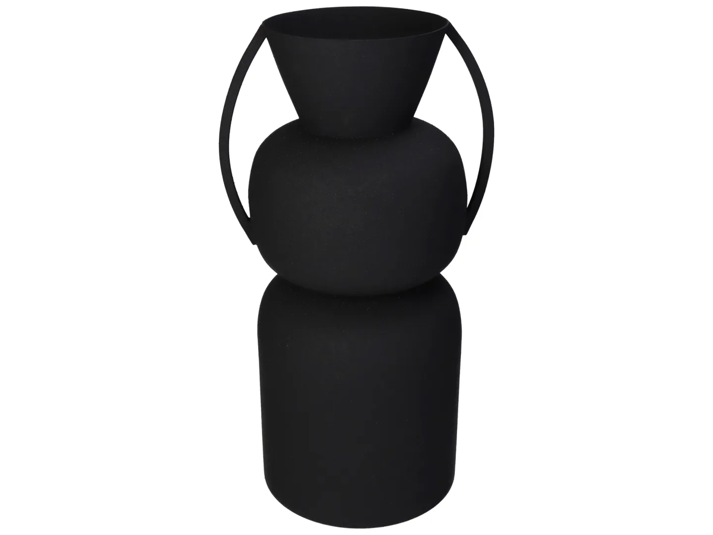Kersten Vase Metall Schwarz H: 34 cm | Schubiger Möbel