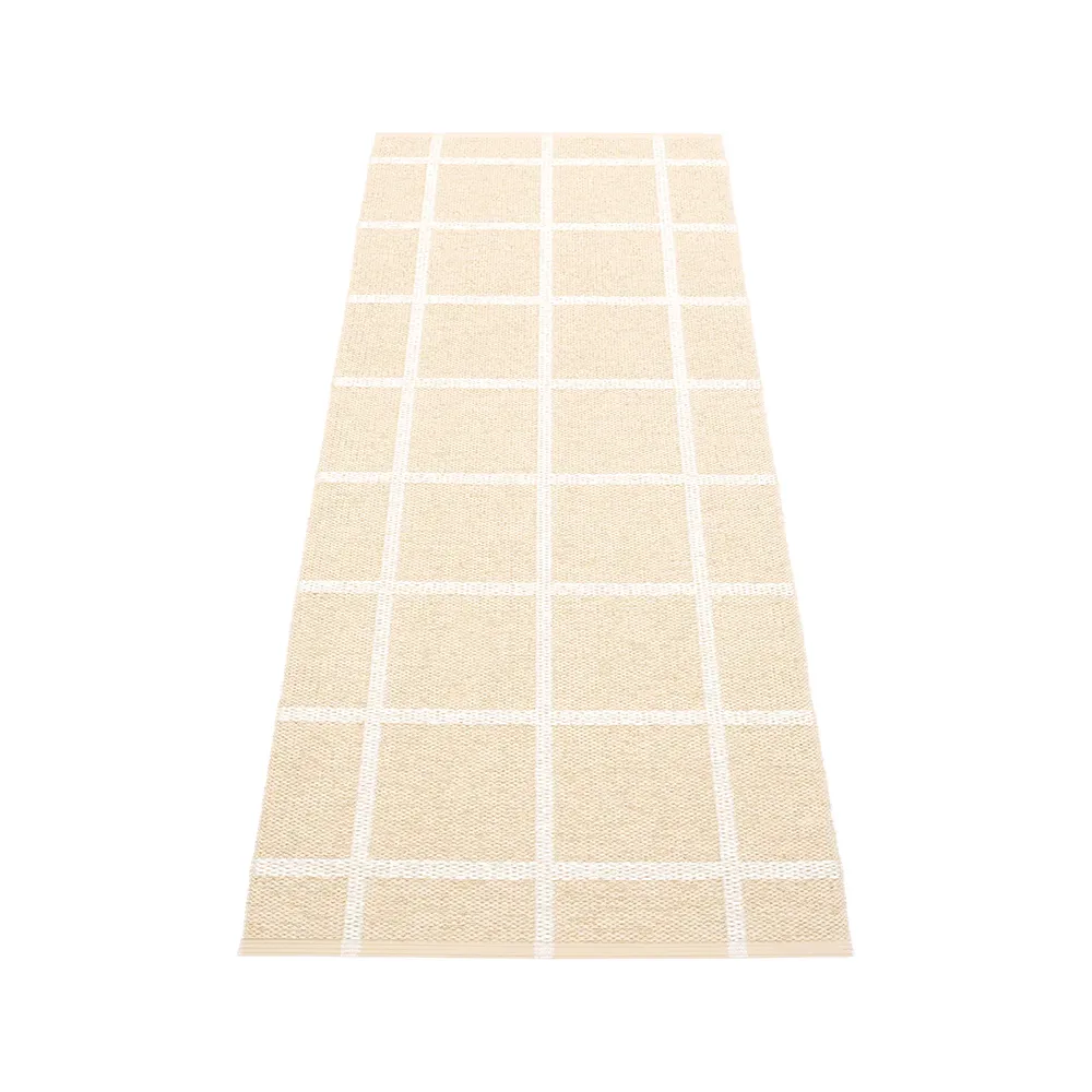Pappelina Ada gångmatta cream/white metallic, 70x225 cm