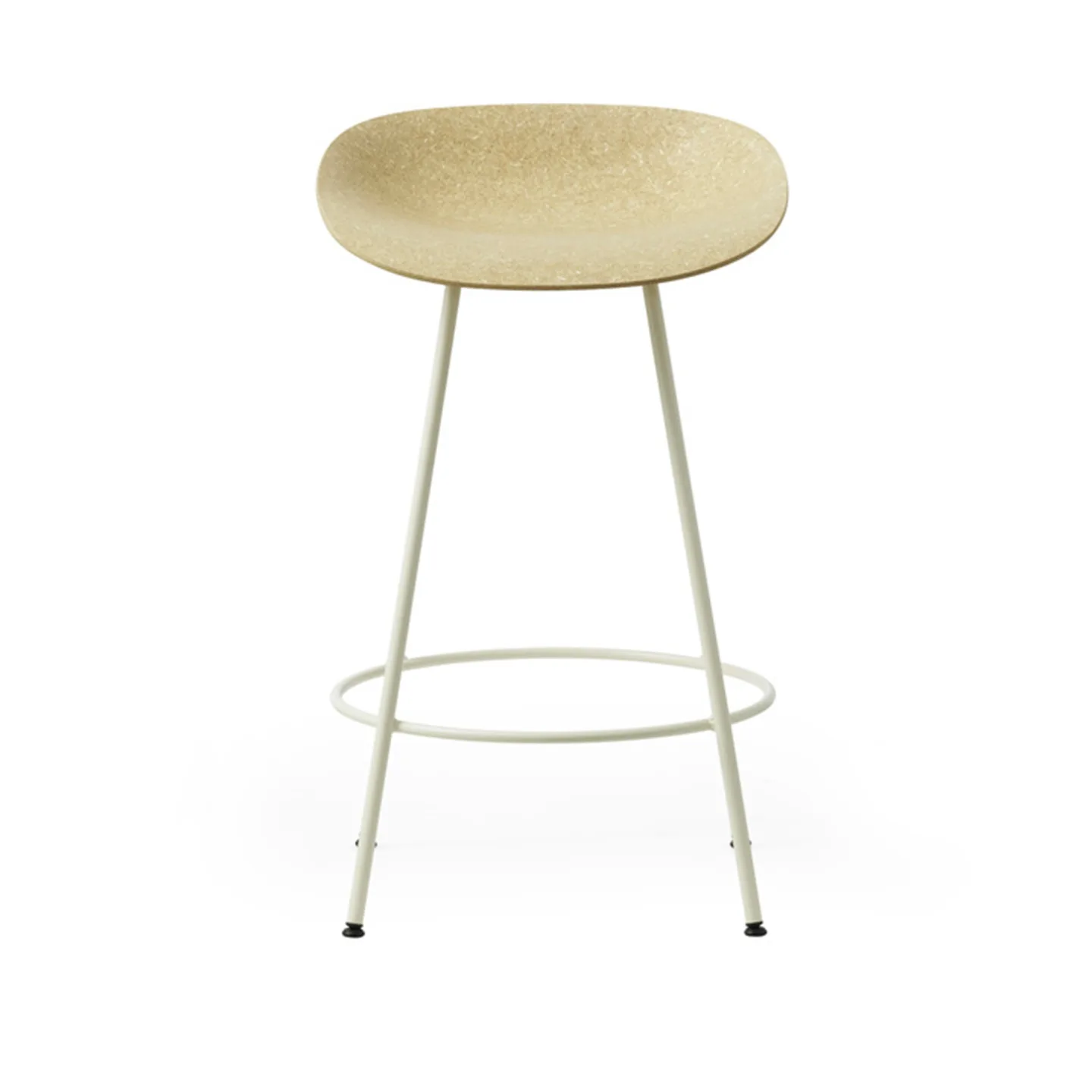 Normann Copenhagen - Mat Barstool 65 cm Cream Steel Hemp - Matstolar - Foersom & Hiort-Lorenzen - Beige - Naturmaterial/Metall