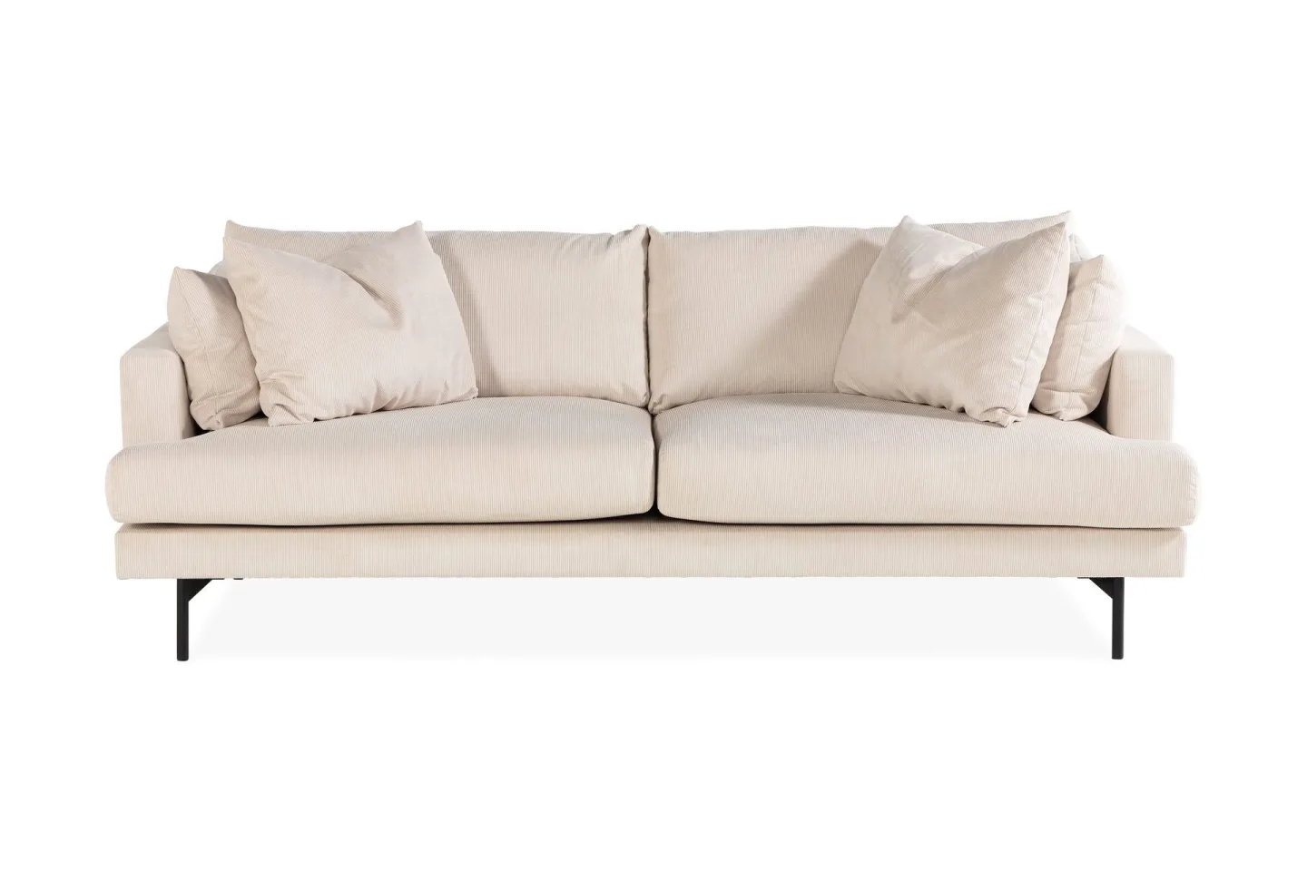Menard 4-sits Djup Manchestersoffa - Beige