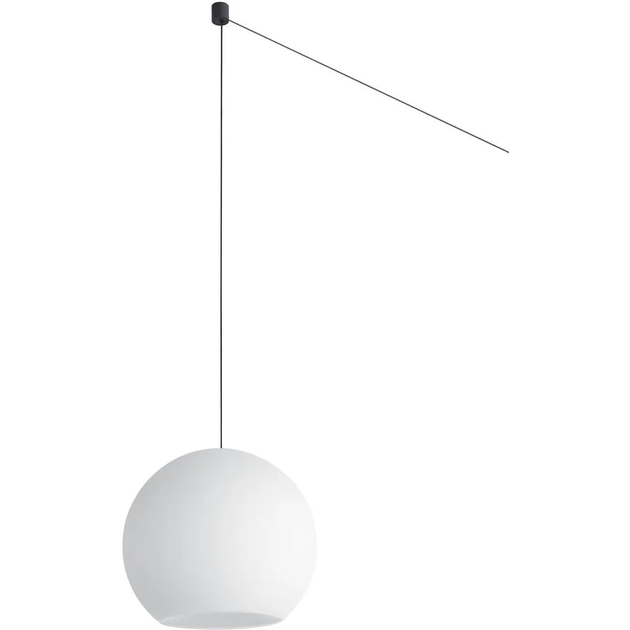 Designer-Pendellampe Bankamp Globe weiss 1 D 19 cm - Material: Glas - LED - Lichtfarbe: Extra warmweiss - LED Energiesparlampen