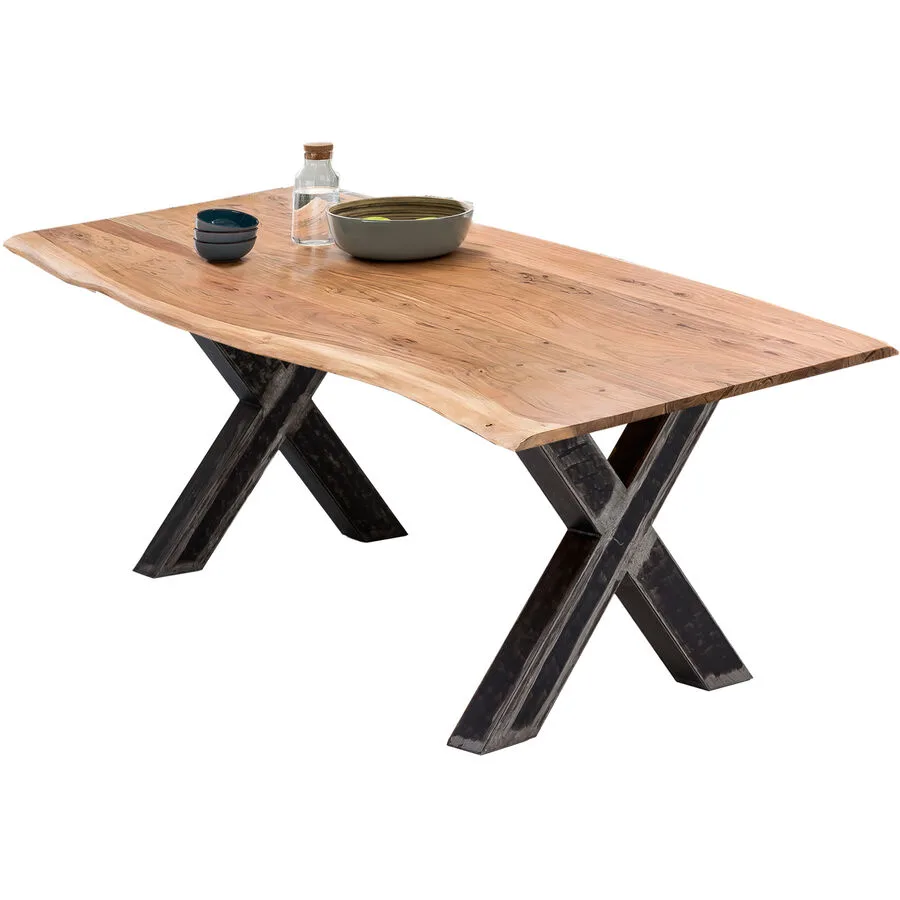 Esstisch Lyan natur Akazie massiv Massivholz B 160 T 85 cm
