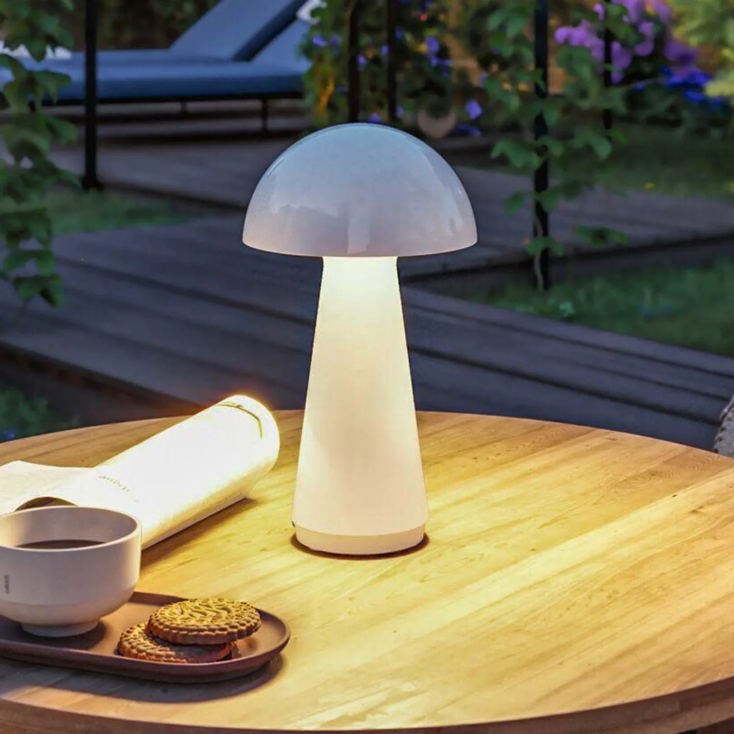 Onzo tragbare Tischlampe, weiß, 3-Step-Dim, IP44 - Paulmann - Wohnzimmer - Modern - Kunststoff - Einflammig