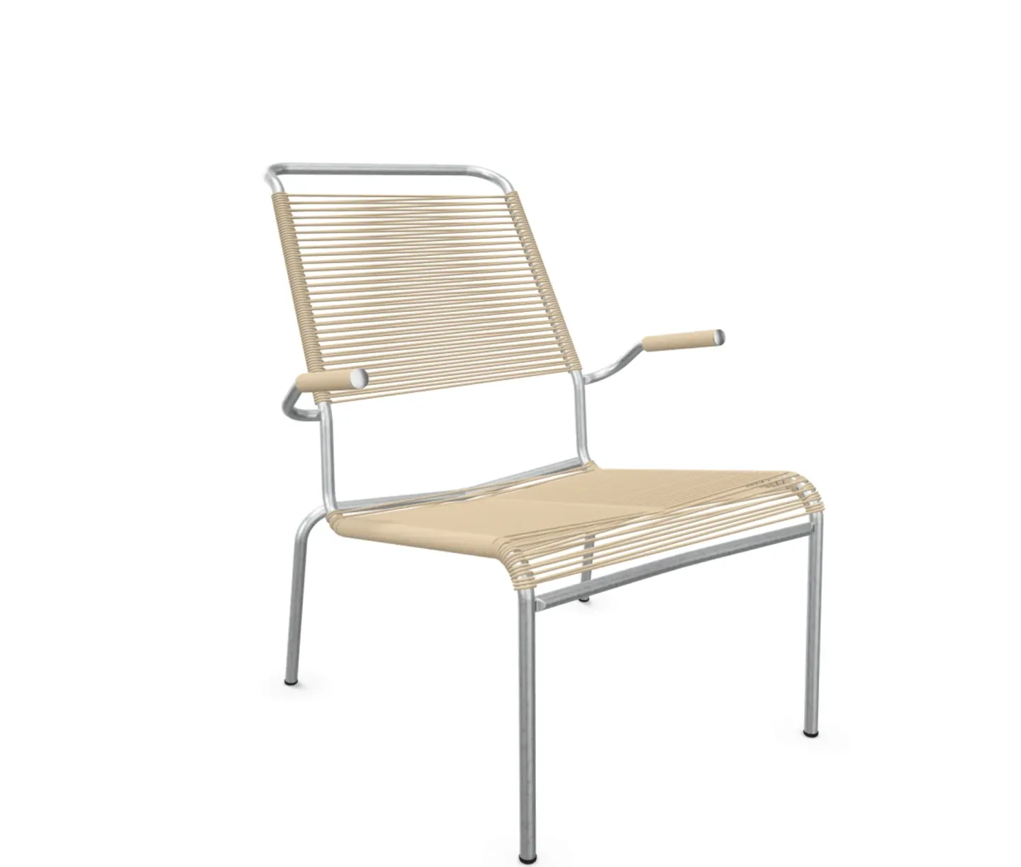 Schaffner Spaghetti-Lounger Säntis mit Lehne / Hochlehner Feuerverzinkt Braun | Schubiger Möbel