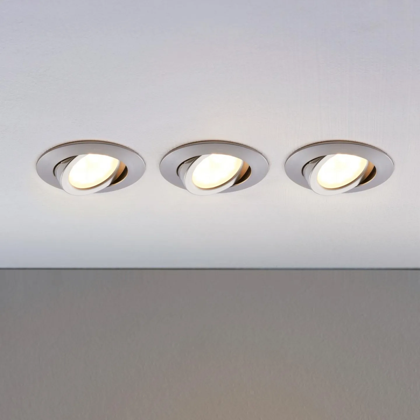 Andrej Round LED Innbygningsspot 3 pcs. Alu - Lindby - Stue - Moderne - Plast - Rund