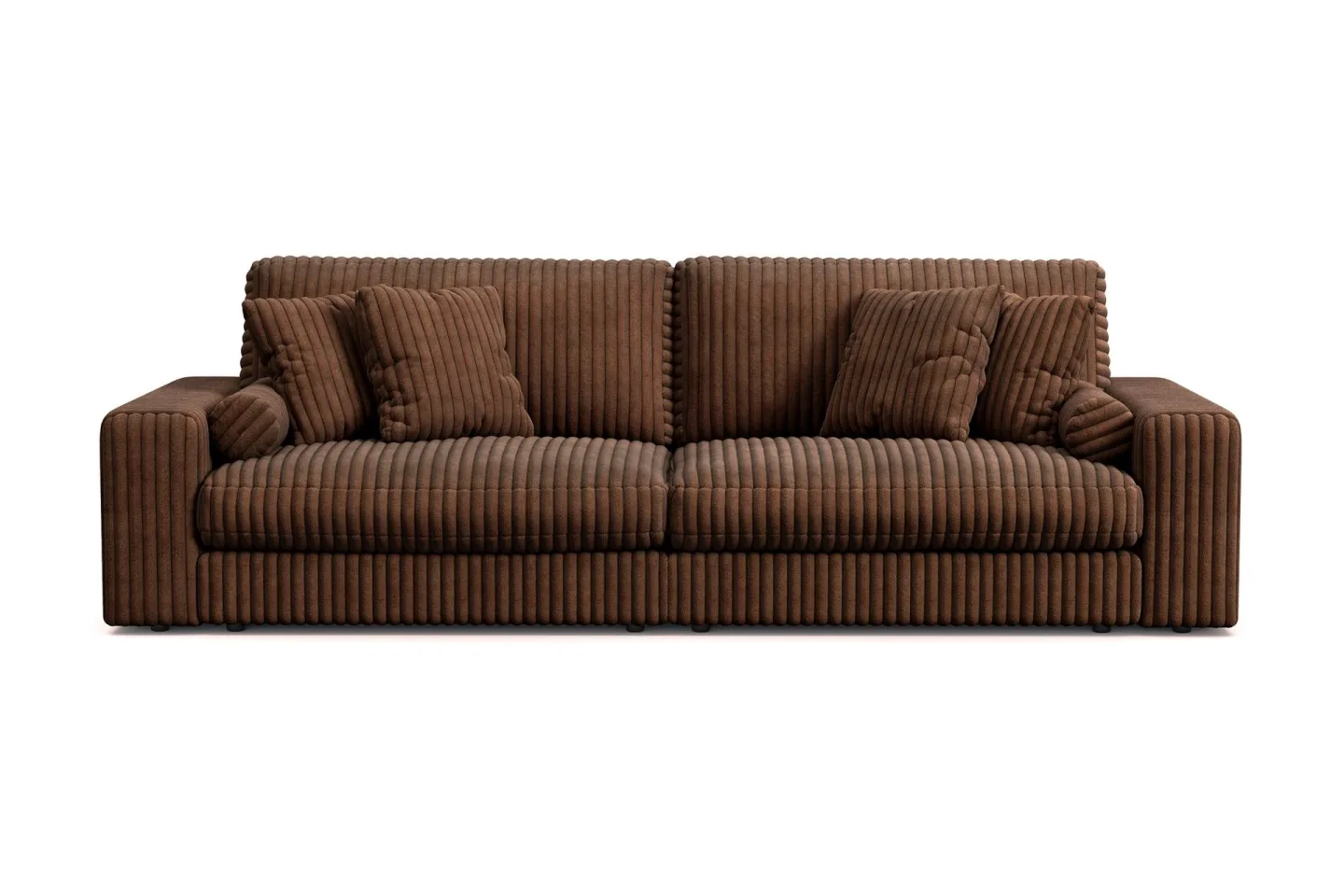 Adelsö by Gynning 4-sits Djup Soffa i bred Manchester - Mörkbrun