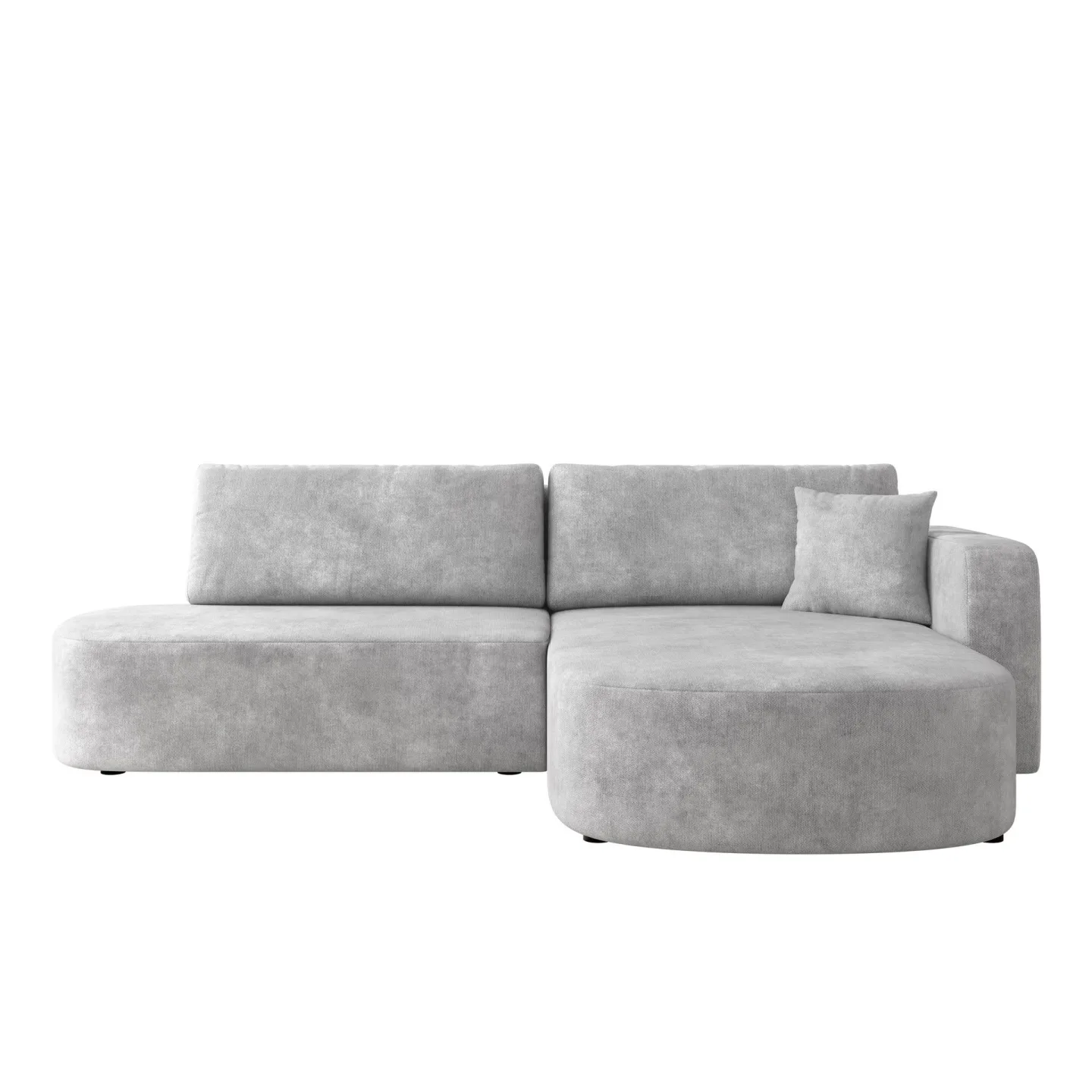 Pryda 4-sits Bäddsoffa divan höger med förvaring - grå