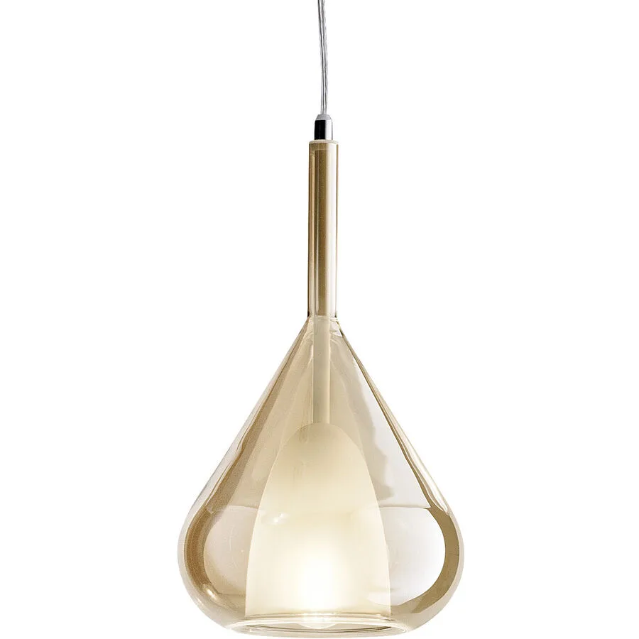 Giberti Luce Pendellampe Lorena XL Gelb Glas 20 cm 35 cm - Farbe: amber