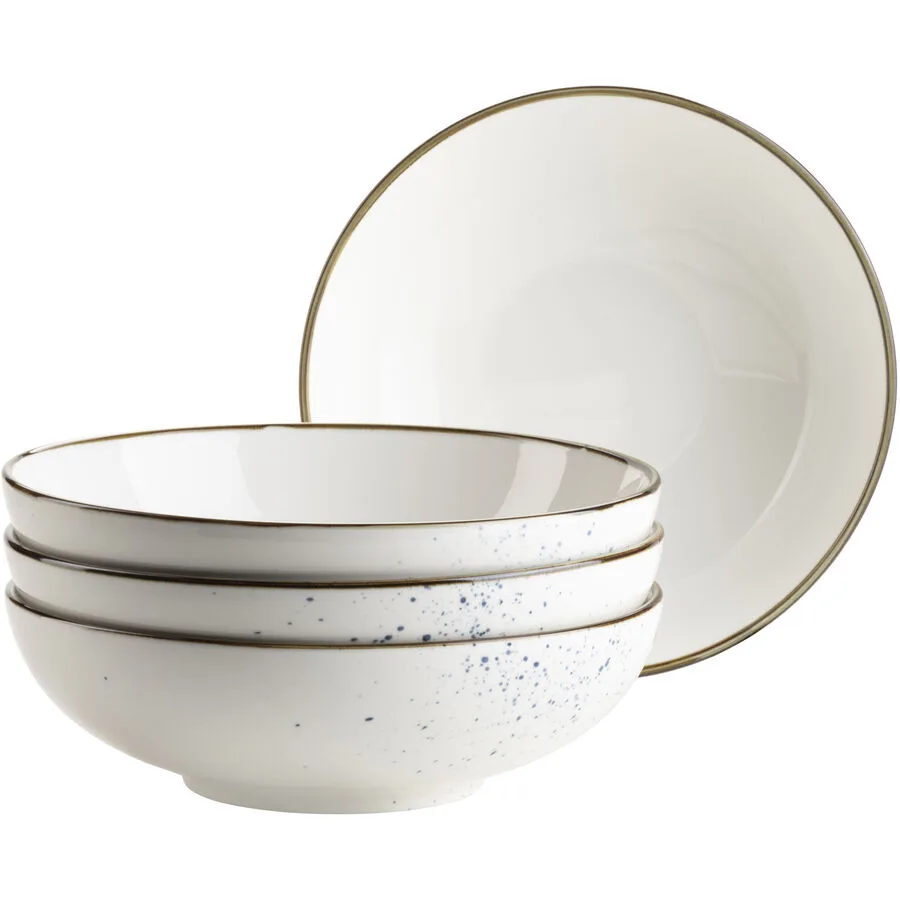 MÄSER Schüssel-Set Pintar Weiss/Braun Porzellan