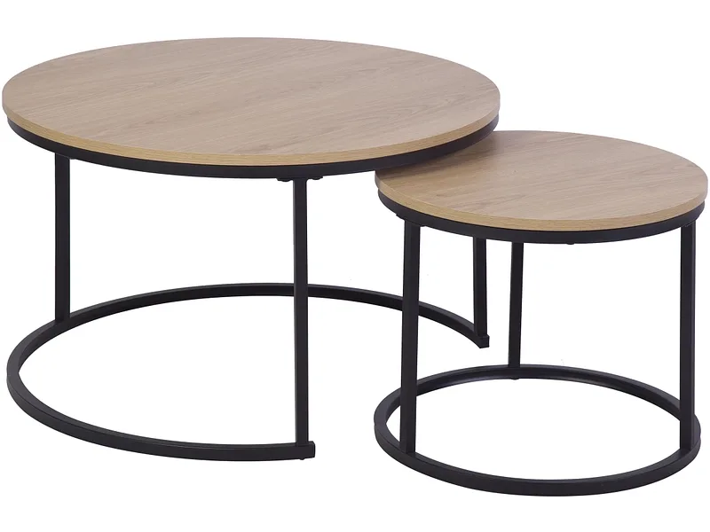 Set für Couchtische RIYAD 70x70x42cm eiche