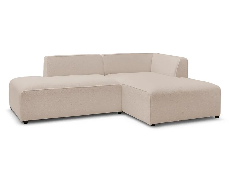 Ecksofa BOBOCHIC MEGEVE Boucle-Stoff beige