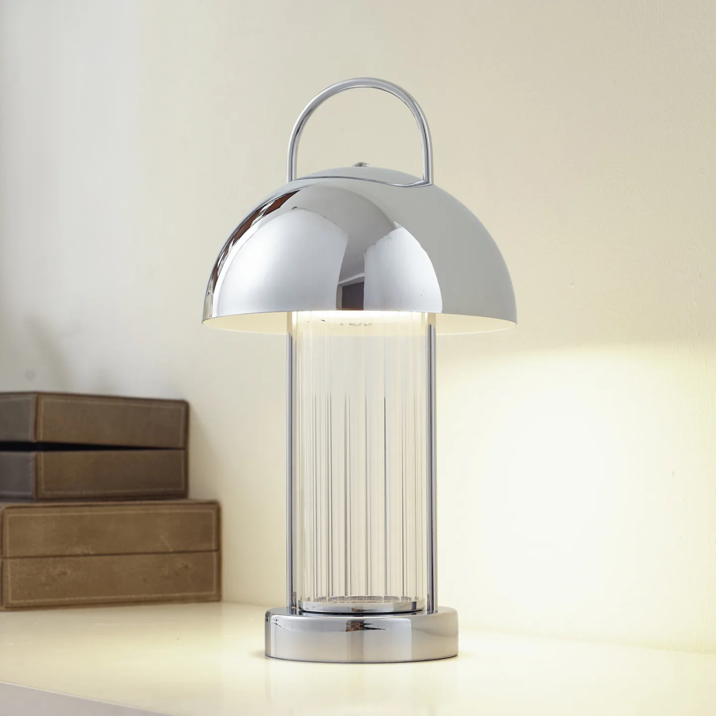 Mareli LED Portable Bordslampa Dim. Krom - Lindby - Matsal - Modern - Metall - Med en ljuskälla
