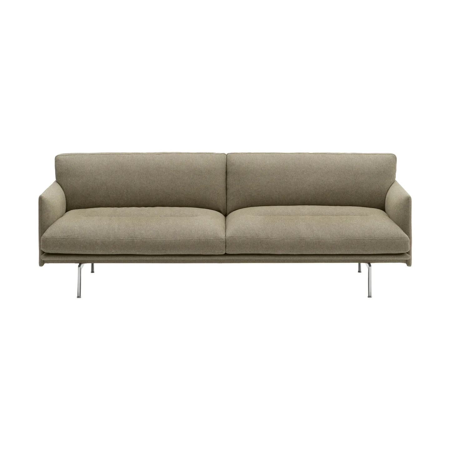 Muuto Outline Soft soffa Clay 15-aluminiumben, 3-sits