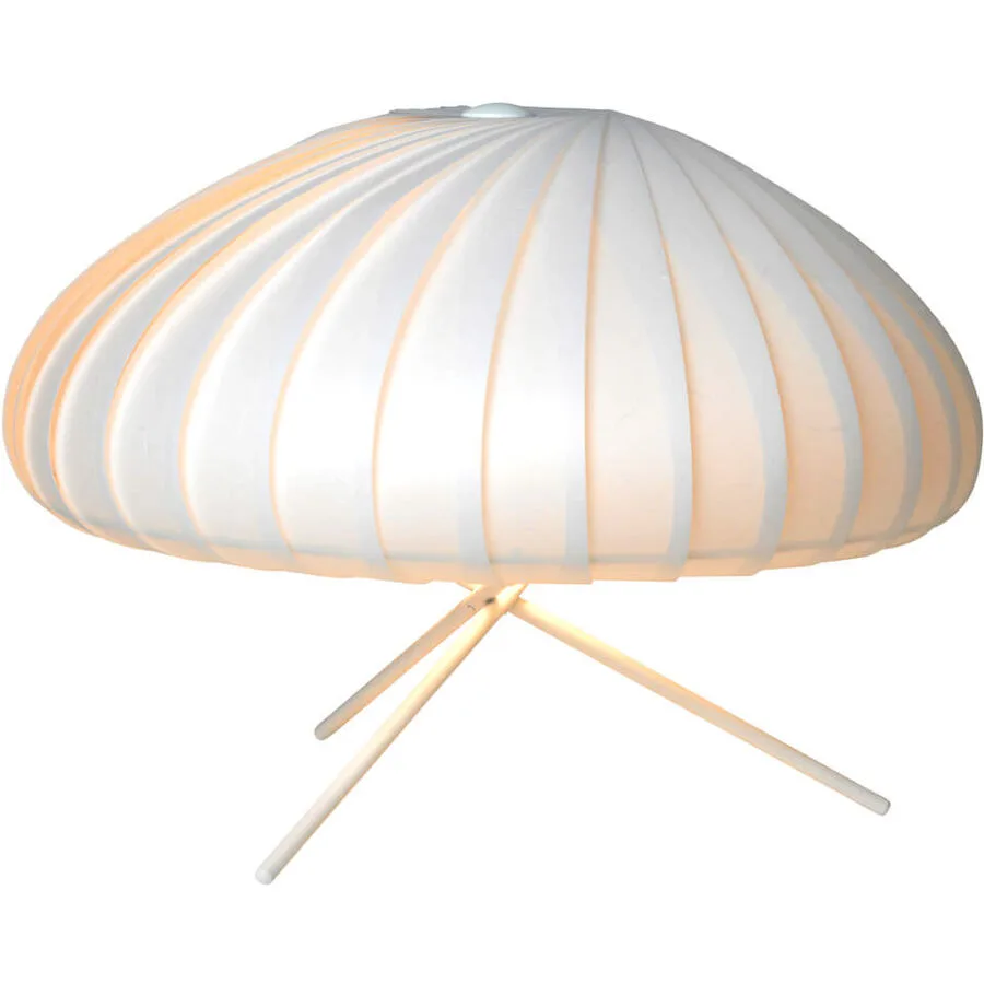 Tom Rossau Tischlampe Cimone Weiss Papier 40 cm 30 cm - LED - Lichtfarbe: Extra warmweiss - LED Energiesparlampen