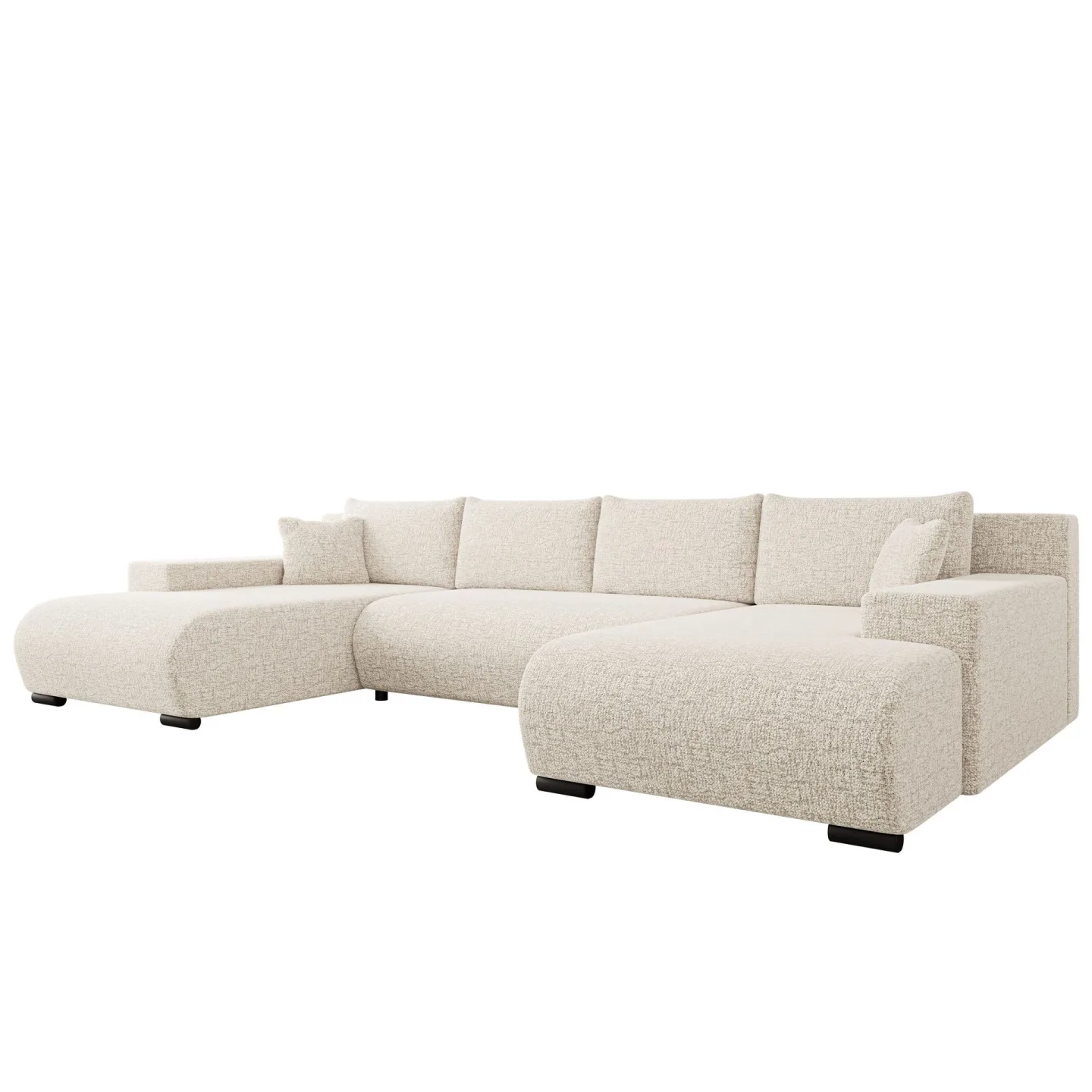 Krysen 4-sits Bäddsoffa med dubbeldivan - beige