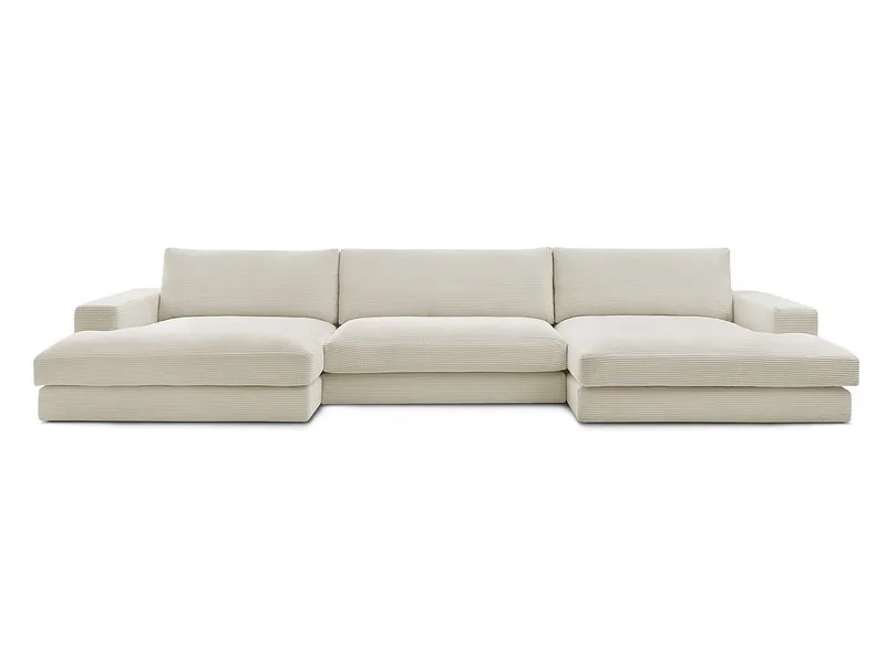 Wohnlandschaft BOBOCHIC LEONARD Cord-Stoff beige