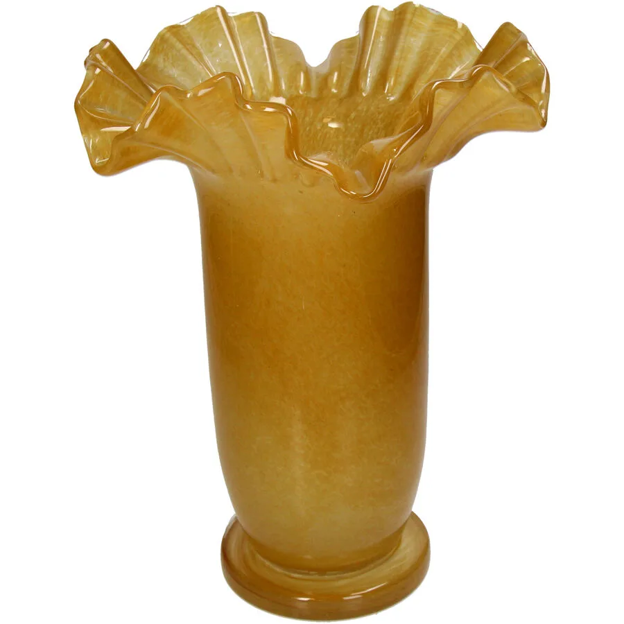 Vase Myko ocker Glas D 35 H 35 cm