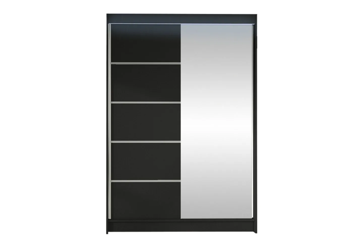 Liverpool Garderob m. Spegel 120x200 cm - Svart