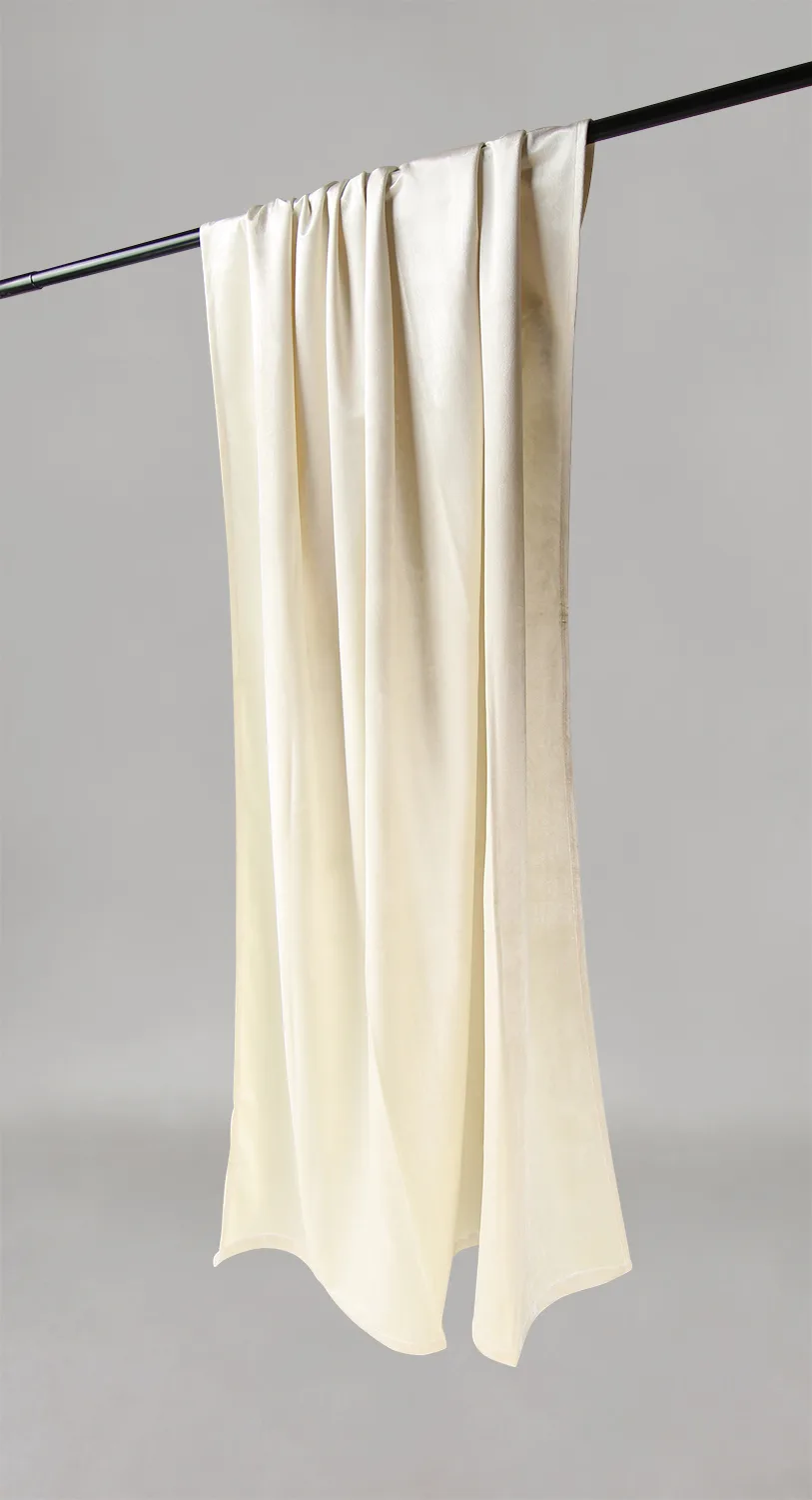 Gardiner - Fløyelsgardiner Marlyn (offwhite) (Størrelse: 130 x 250 cm)