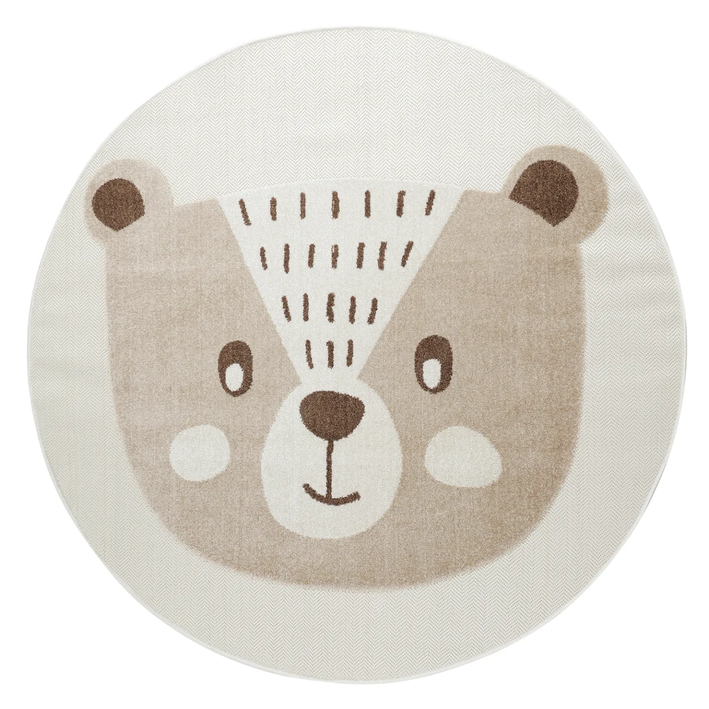 Rundt barneteppe - Kind Bear (krem) (Størrelse: Ø 160 cm)
