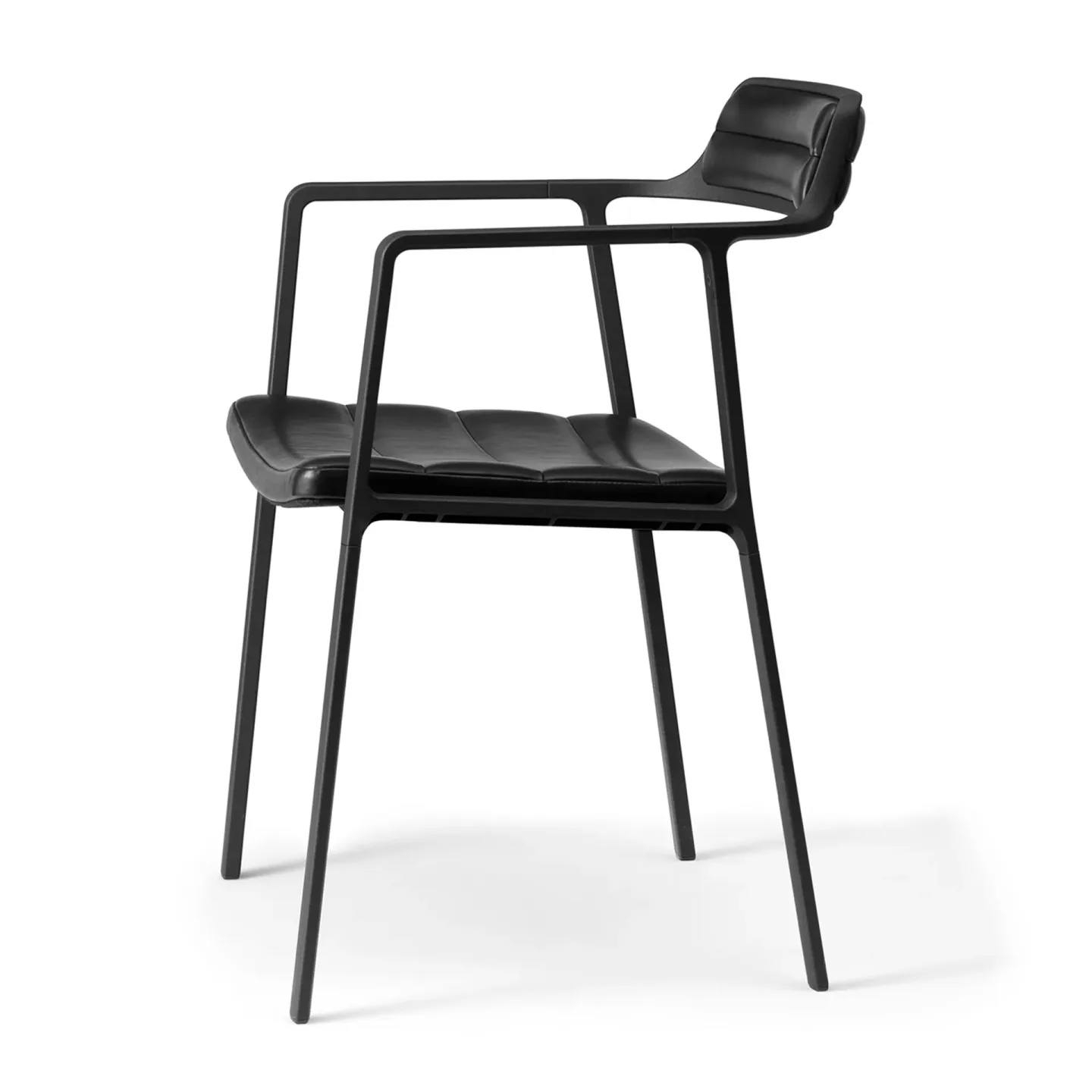 Vipp Vipp451 stol Black aluminium-black leather