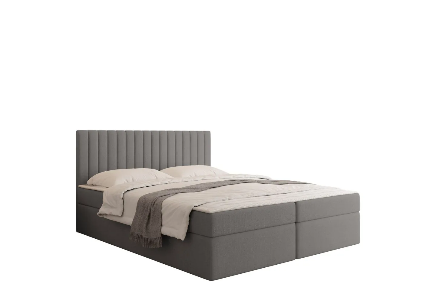 Calrosor Sängpaket Kontinentalsäng med Förvaring 140x200 cm - Grå