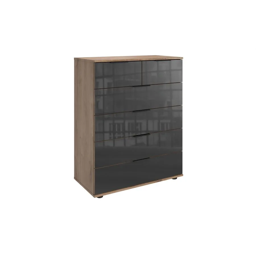 Kommode Metac Plankeneiche Holzwerkstoff B 82 H 102 cm