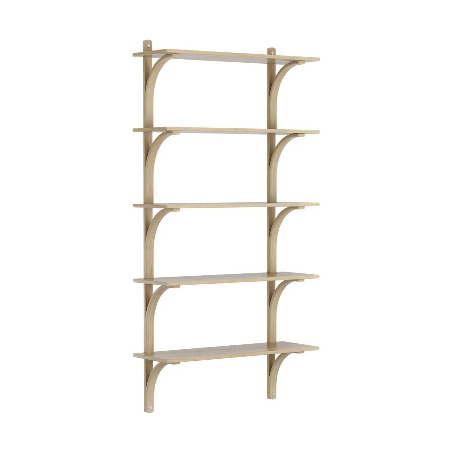 Swedese Levi hylla 5 hyllplan Naturlackerad ek-aluminium, 90 cm