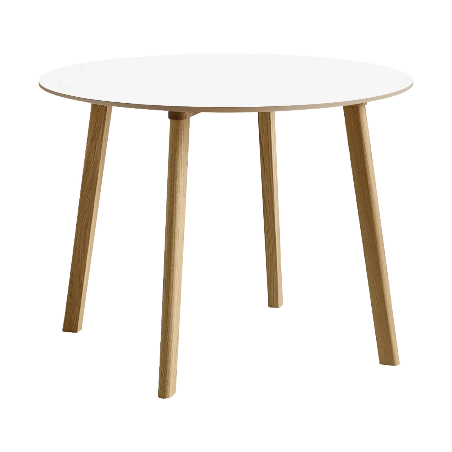 HAY CPH220 Deux 2.0 Tisch Ø98 cm Pearl white-lacquered oak