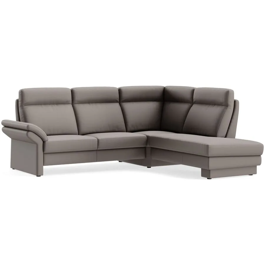 Ecksofa Albula Echtleder Bronco grey B 250 T 215 cm - Möbel Konfigurator: Traummöbel individuell zusammenstellen