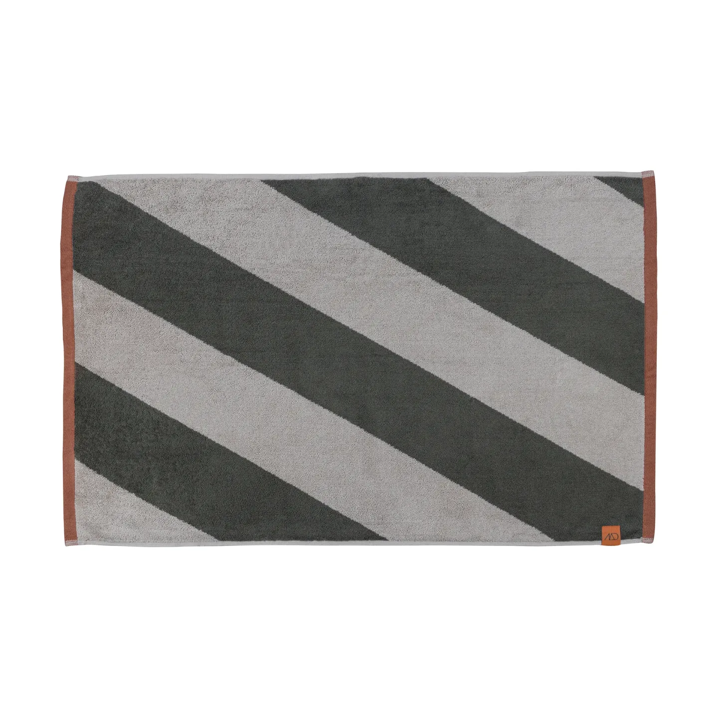 Mette Ditmer Diagonal badrumsmatta 50x80 cm Dark olive
