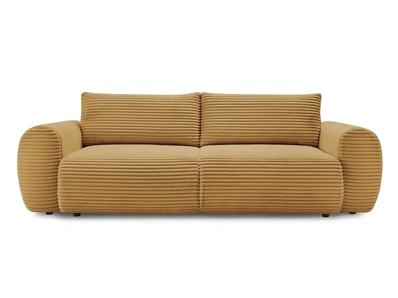 3er Sofa BOBOCHIC LUCIEN Cord-Stoff gelb