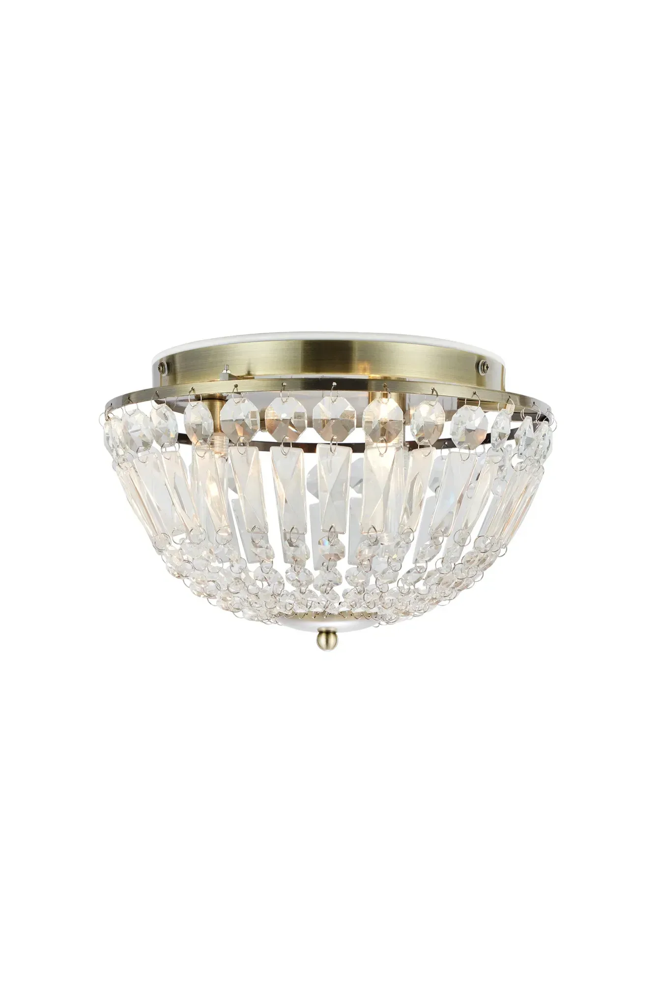 Estelle Kristall Deckenlampe Messing