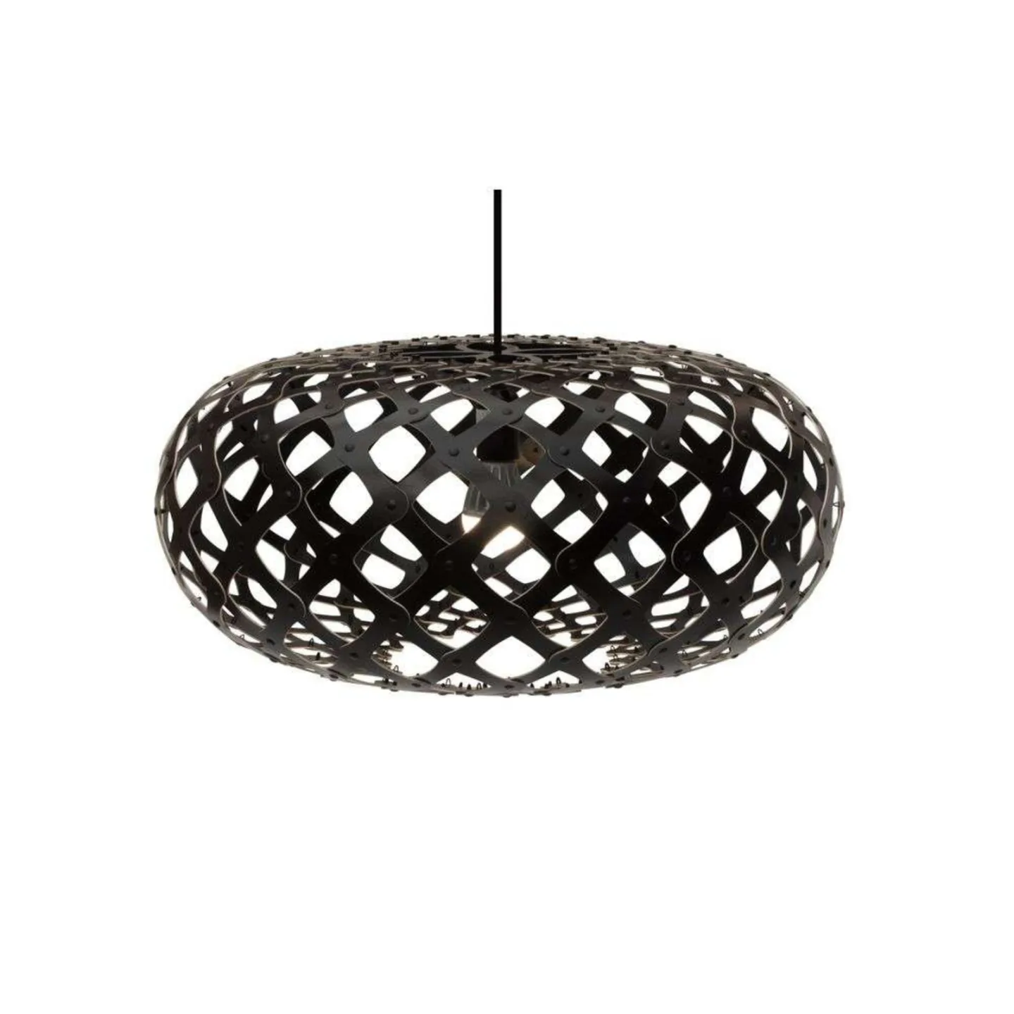 Kina Pendel Ø60 Svart 2 Sider - David Trubridge - Stue - Bambus