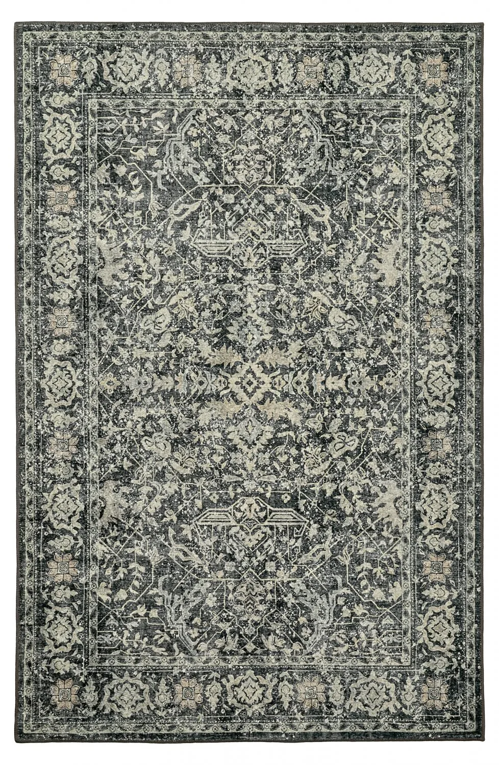 Flatvevd teppe - Meralis (svart) (Størrelse: 230 x 340 cm)