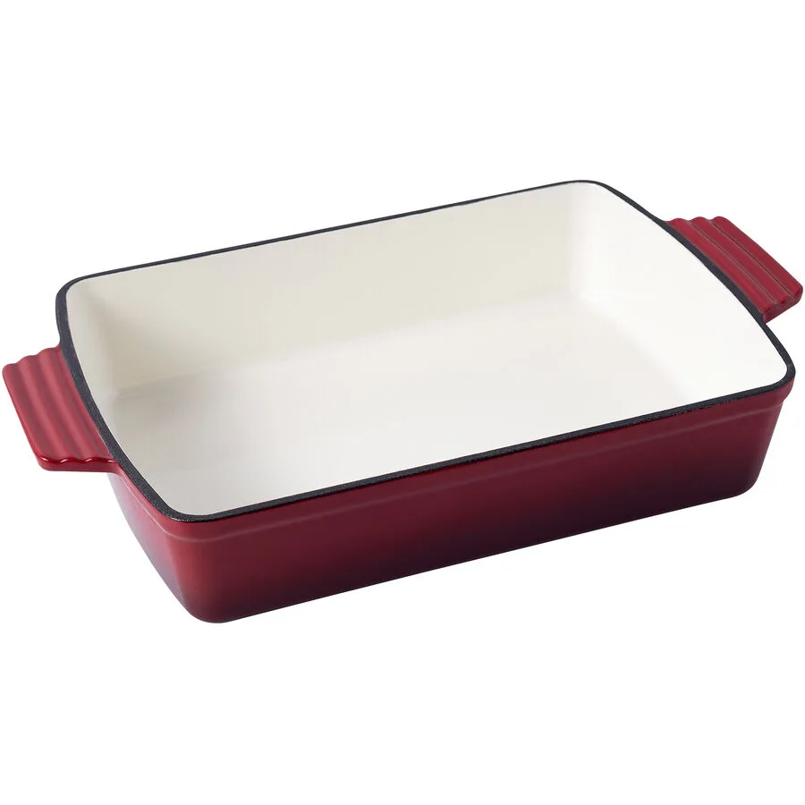 Auflaufform Cara rot Gusseisen Rechteckig B 35.5 T 21 cm