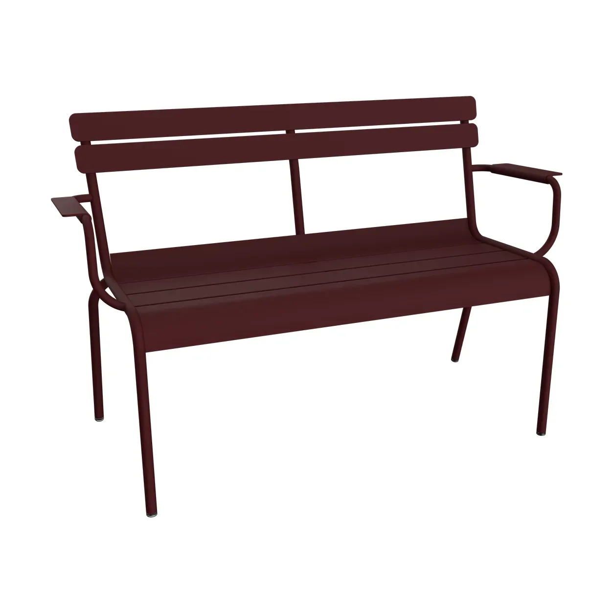 Fermob Luxembourg soffa med armstöd 131x55,5x86 cm Black cherry (vinröd)