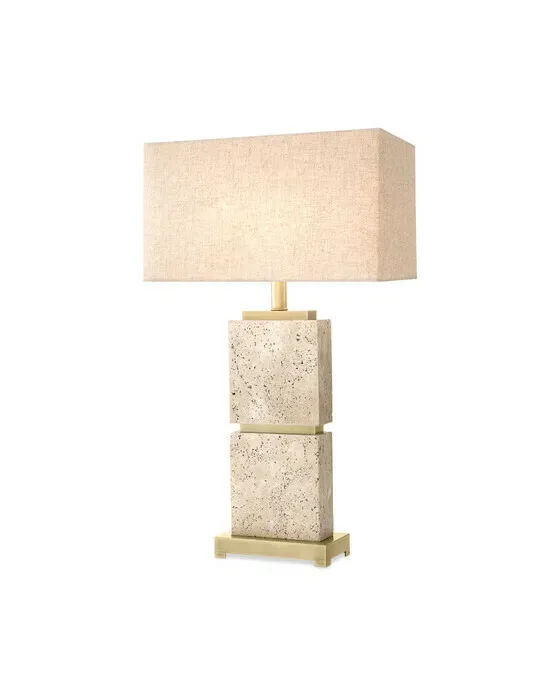 Newton Table Lamp Travertine