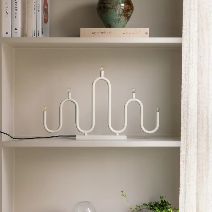 Noel bordslampa 50 cm beige metall - Globen Lighting - Vardagsrum - Modern - Med flera ljuskällor