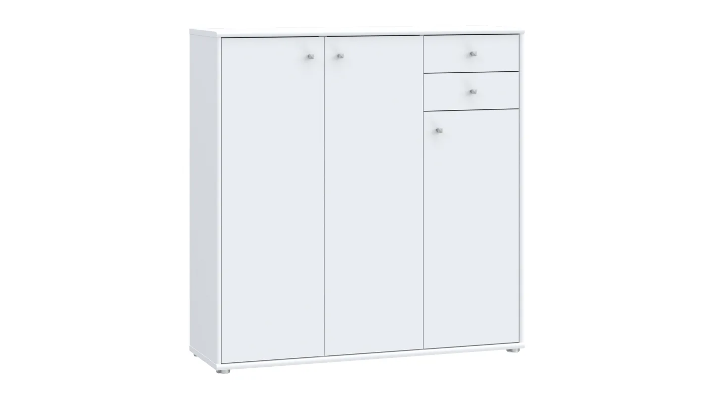 Kommode mit Schubladen weiß 109 cm - TEMPRA