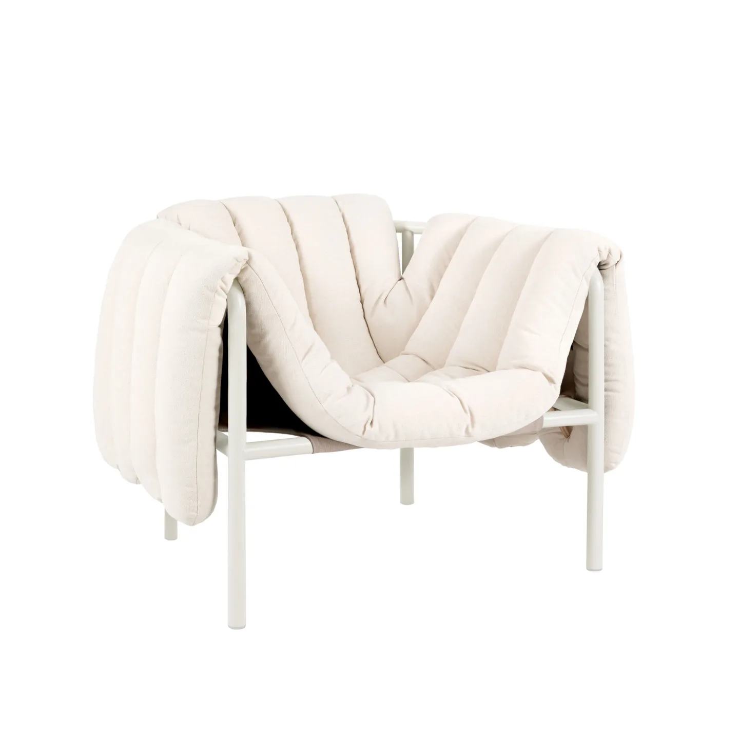 HEM - Puffy Lounge Chair - Natural/Cream - Fåtöljer - Faye Toogood - Beige - Bomull/Naturmaterial/Metall/Skum/Plast