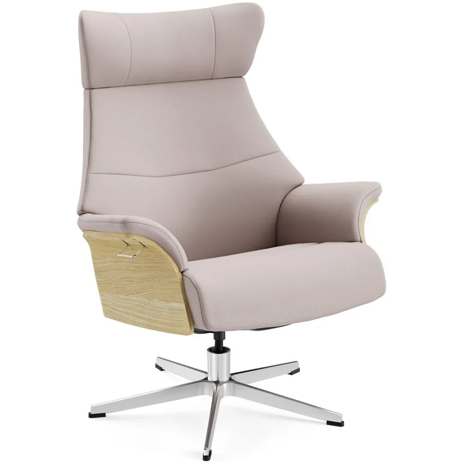 Conform Sessel Airness Rosa/Beige/Silber Stoff/Holz/Aluminium 81 cm 163 cm - Farbe: 11 soft pink - Material: Stoff, Eiche, Aluminium - Möbel