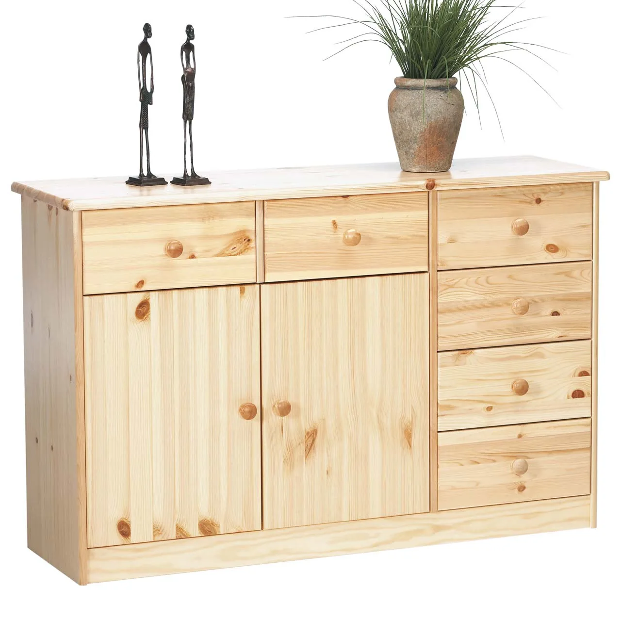 Nelly Sideboard 6 Schubladen 2 Türen natur.